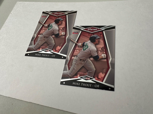 MIKE TROUT 2011 Tristar “Pursuit” Rookie Card (RC) #1 - LOT of 2! - Picture 3 of 4