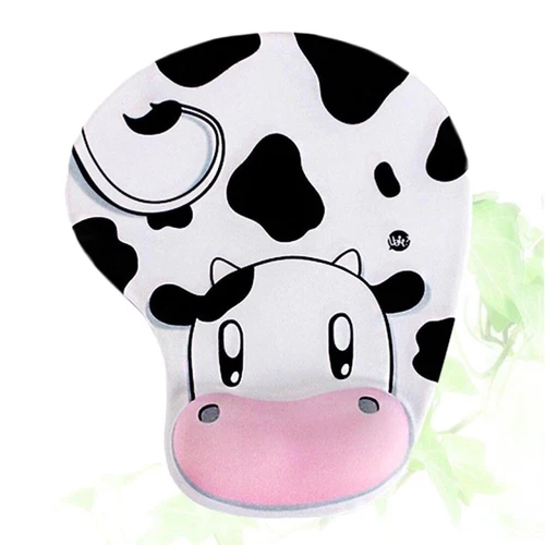  Cow Shaped Mouse Pad Creative Silicone Wrist Guard Mouse Pad for Home Office
