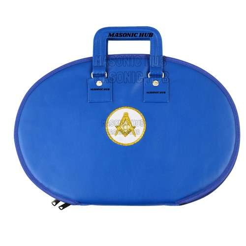 Masonic Square & Compass Chain Collar Case Soft Padded Lining + Hand Made Logo - Picture 1 of 6