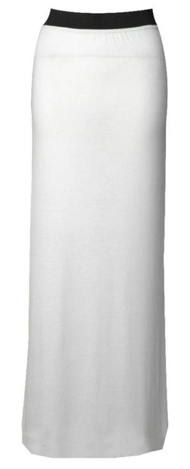 Womens Plain Gypsy Skirt Ladies Jersey Bodycon Summer Maxi Dress UK 8-26 - Image 4 of 4