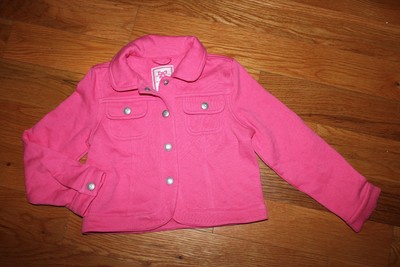 Gymboree NWT Girls Posh and Playful Pink Fleece Jacket Size 12-24 M 2T-3T 4T-5T