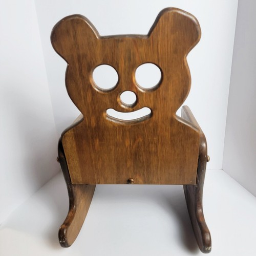 Child’s Little Bear Rocking Chair 20” Tall Solid Wood - Picture 3 of 6