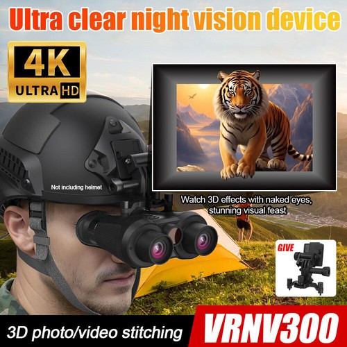 VRNV300 3D Infrared Night Vision Binoculars 4K UHD Video 6x Digital Zoom Camera - Picture 8 of 18