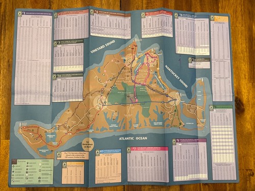 2001 Martha’s Vineyard System Route Map Cape Cod Massachusetts Transit Authority - Picture 3 of 4
