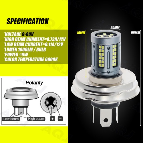 2*SUPER LED headlight light bulbs for Massey Ferguson 4245, 4253, 4260, 4263 USA - Picture 10 of 16