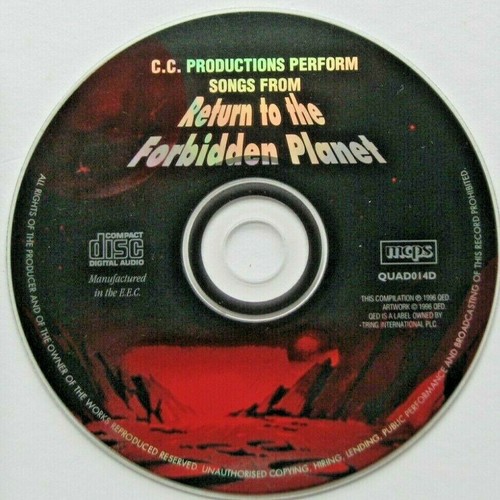 C.C PRODUCTIONS PERFORM SONGS FROM RETURN TO THE FORBIDDEN PLANET MUSIC CD - Picture 3 of 3