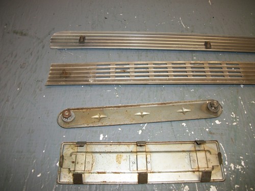 1954 Plymouth Savoy Belvedere Dash Trim Molding Radio Delete Block Off Plate - Picture 5 of 6