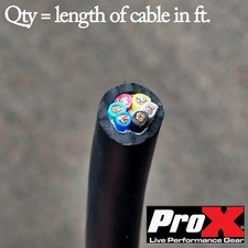 ProX 12 Gauge AWG PA DJ Pro Audio Raw Speaker Cable 6-core PER FOOT Qty 1  1 ft