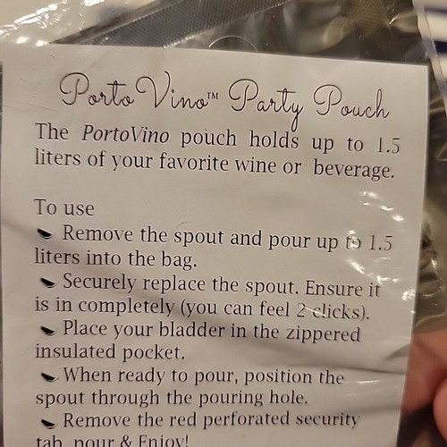 Strand Wein Geldbörse/Beuteltasche mit verstecktem auslaufsicherem Isolierfach Platz für 1,5 Liter - Bild 3 von 9