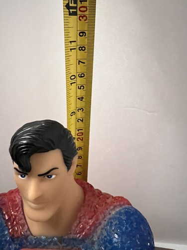 DC COMICS SUPERMAN 9" TALL NIGHT LIGHT POPCORN TEXTURED PLASTIC 3D LAMP WORKS - Picture 4 of 7