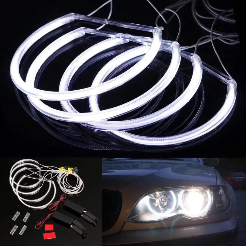 4x CCFL LED Angel Eyes Xenon Standlicht Ringe Scheinwerfer für BMW E46 131146mm