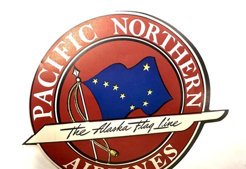 vintage Alaska Decal, Pacific Northern Airlines, Alaska Flag Line Unused - Picture 4 of 7