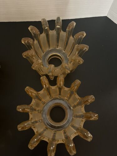 Vintage Heavy Chandelier Frosted Globes - Picture 3 of 8