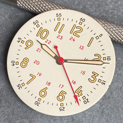 Brownish Red Field Watch Dial 29mm Luminous Marks Fit NH35 NH36 NH38 ETA 2824 PT - Picture 24 of 24
