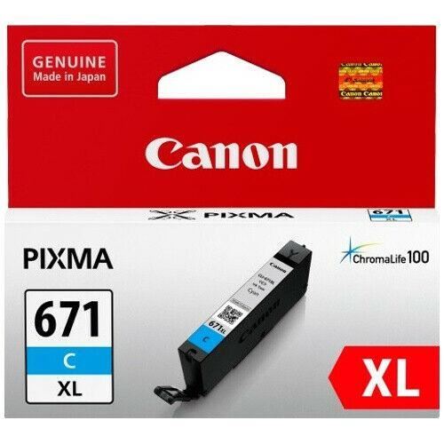 Any 1 x Genuine PGI 670XL BK CLI 671XL BK/C/M/Y CANON PIXMA MG6865 MG6866 MG7760 - Picture 4 of 9