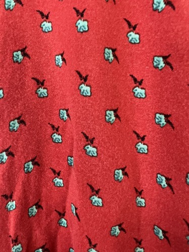 sportsgirl mini dress size 12 dark red w blue flower button up viscose bohemian - Picture 3 of 5