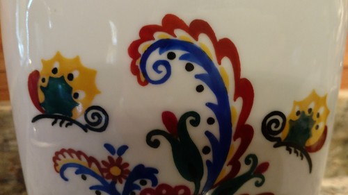 UNICO VASO OVALE DIPINTO A MANO FRIEDRICH KAESTNER CERAMICA PRIMI '900 GERMANIA - Foto 8 di 12
