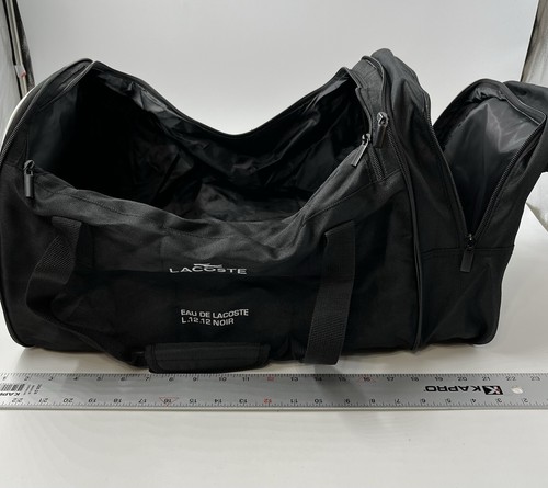 LACOSTE PARFUMS-EAU DE LACOSTE L12.12 NOIR-BLACK DUFFLE BAG TO BACKPACK Travel - Picture 12 of 13