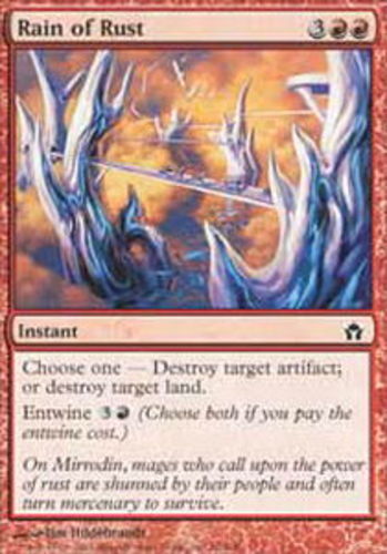 Moderate Play, English MTG Regular Rain of Rust Fifth Dawn Magic the Gathering - Picture 1 of 1