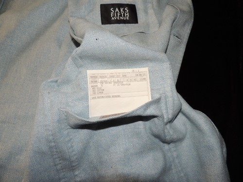 Ermenegildo Zegna Soft Saks Fifth Avenue men's silk cotton lien jacket coat 46 - Picture 8 of 11