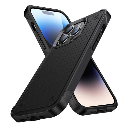 For iPhone 14 Pro Max 6.7" Hybrid Bumper Dot Shockproof Rugged Case Colors - Picture 3 of 10