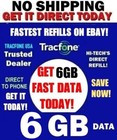 6Gb Refill for Tracfone ⭐ Get It Fast Direct Today! ✅ Trusted Refills ! 💓