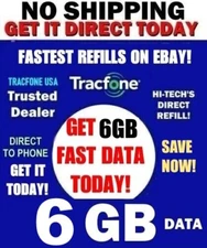6GB REFILL for TRACFONE ⭐ GET IT FAST DIRECT TODAY!! ✅ TRUSTED REFILLS ! 💓