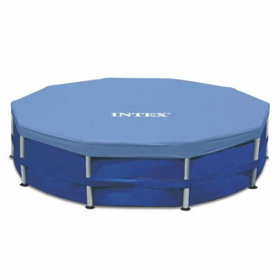 Intex 15Foot Round 10inch overhang Pool Cover Blue