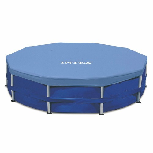 Intex 15Foot Round 10inch overhang Pool Cover Blue - Picture 1 of 3