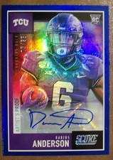 2020 Score Football Rookie Auto Artist Proof Darius Anderson Cowboys /35 RC TCU