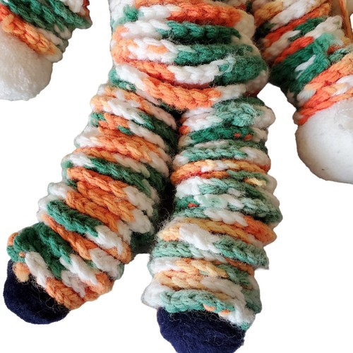 Vintage Crochet Yoyo Clown Dolls Rubber Face Kitchy 12 Inches Set Of 2 - Picture 4 of 8