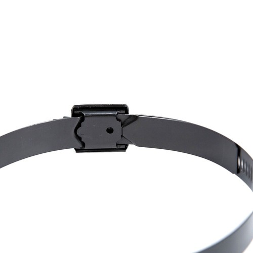 Abrazadera de sigilo 4,50"" - 4,625"" NEGRO acero inoxidable engranaje de gusano de alta resistencia - Imagen 2 de 4