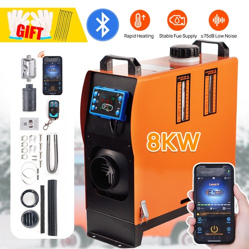PORIYA 12V 8KW Diesel Air Heater All-in-one Bluetooth App LCD for Car RV Indoors - Picture 16 of 19