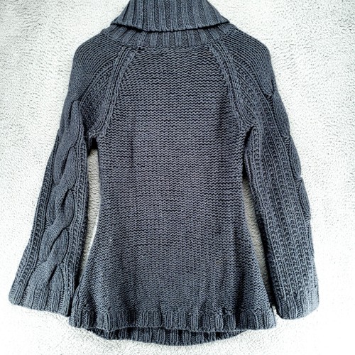 Buffalo David Bitton Womens S Gray Turtleneck Cable Knit Sweater Tunic - Picture 10 of 19