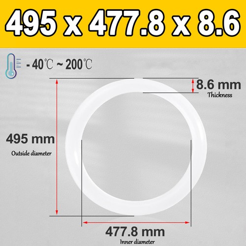 Sellos tóricos métricos de goma de silicona VMQ 8,6 mm sección transversal 50 mm - 1000 mm ID - Imagen 110 de 164