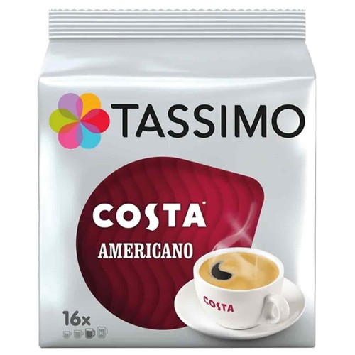 Tassimo Costa Americano Coffee Espresso T Discs 80 Cup Capsules Pack 5 x 16 Pods - 第 2/3 張圖片