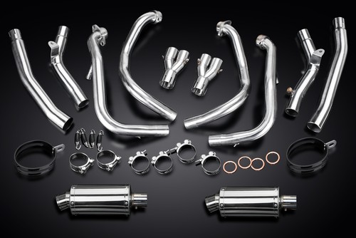 Suzuki Hayabusa GSX1300R 08-20 Complete Exhaust 4-2 9" Oval Stainless Mufflers - Bild 2 von 5