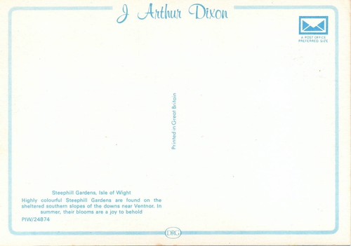 (ax26) Steephill (Botanical) Gardens Ventnor - Isle of Wight Postcard - Bild 2 von 2
