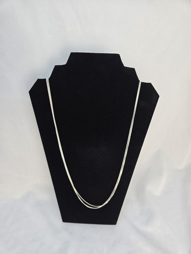 Vintage 925 Silver Sterling 3 Strand Cable Chain Layered Necklace 27" - Picture 18 of 19