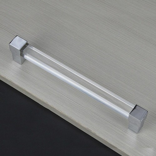 Square Acrylic Cabinet Handles Clear Drawer Pull Gold Black Silver Dresser Pulls - Picture 7 of 13