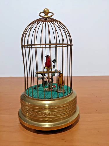ANTIQUE VINTAGE GERMAN SINGING BIRD CAGE MUSIC BOX AUTOMATON RARE KARL GRIESBAUM