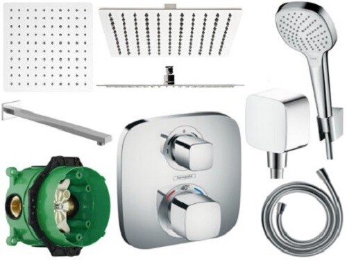 Hansgrohe douche Croma Select E Ecostat E Mitigeur thermostatique concealet Kit Hansgrohe douche Croma Select E Ecostat E Mitigeur thermostatique concealet Kit