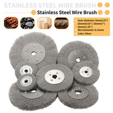 3/4/5/6/8/12 Inch Stainless Steel Wire Brush Flat Wheel For Rust Remover Tool
