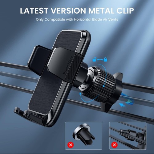 Universal Phone Mount Car Vent 360 Degree Cell Phone Hands Free Holder - Picture 2 of 7