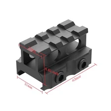 3 Slots Riser Mount for Red Dot- Low/ Medium/ High profile Weaver Picatinny Rail