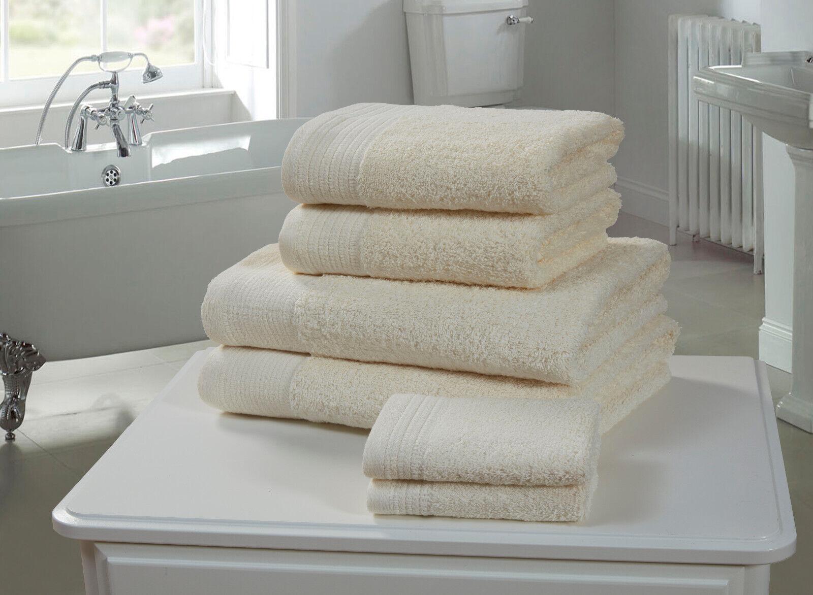 Egyptian Combed Cotton Towels Thick Super Soft Absorbent 600 GSM - Picture 4 of 53