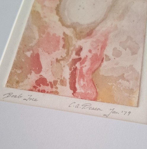 Original Abstract Block Print Painting Signed Mid-Century 1970s Modern Wall Art - Picture 12 of 12