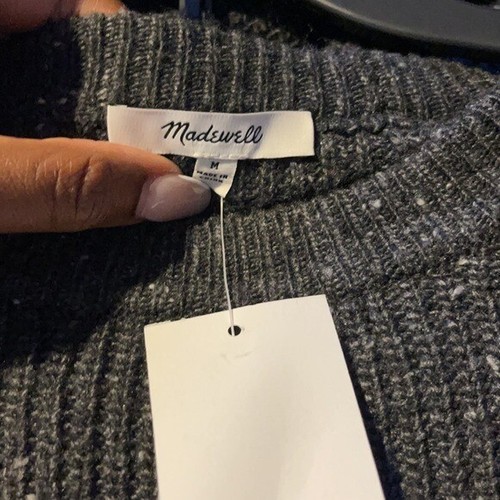 MADEWELL Pulloverkleid mit geschwungenem Saum Donegal Thunder/Grey Größe M - Bild 2 von 6
