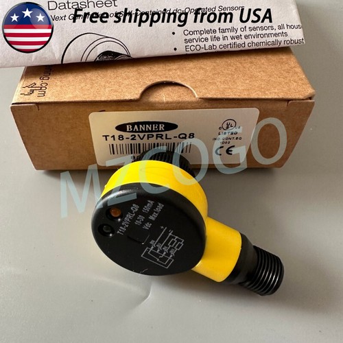 NEW For Banner T18-2VPRL-Q8 Photoelectric Sensor Switch 10-30VDC 150mA 4-Pins - Picture 9 of 10