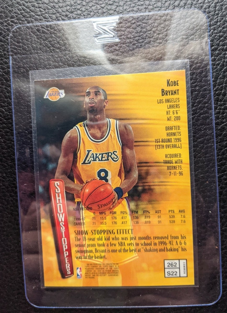 1997-98 Topps Finest - Common - Bronze Kobe Bryant #262 for